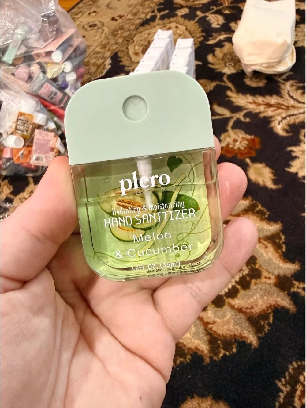Plero Melon & Cucumber Hydrating & Moisturizing Hand Sanitizer 1.2 fl oz (35 ml)